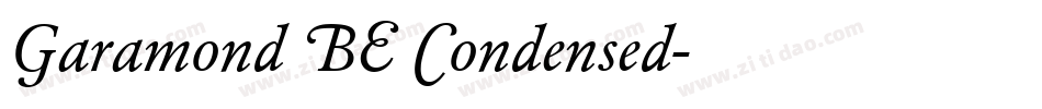 Garamond BE Condensed字体转换